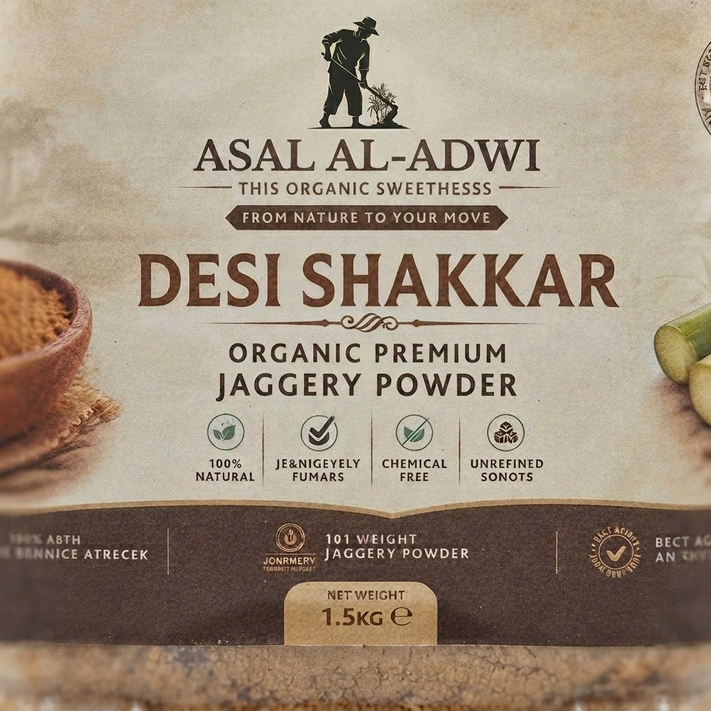 Desi Shakkar (دیسی شکر) – Pure Organic Jaggery Powder | 1.5kg Jar
