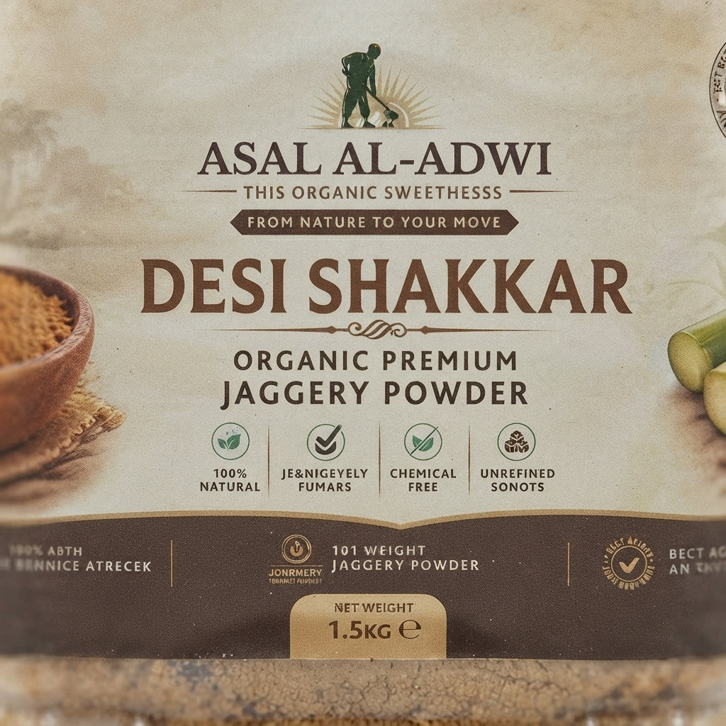 Desi Shakkar (دیسی شکر) – Pure Organic Jaggery Powder | 1.5kg